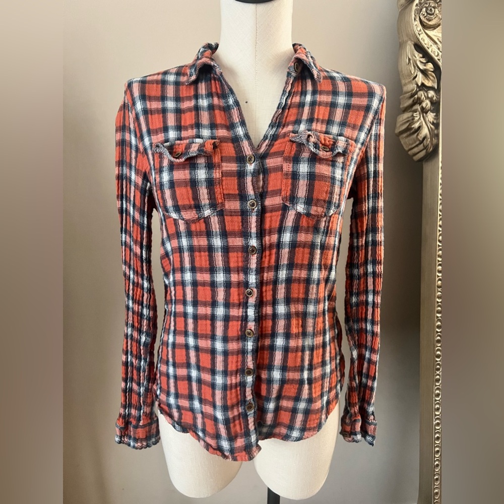 Abercrombie & Fitch cotton button down flannel shirt